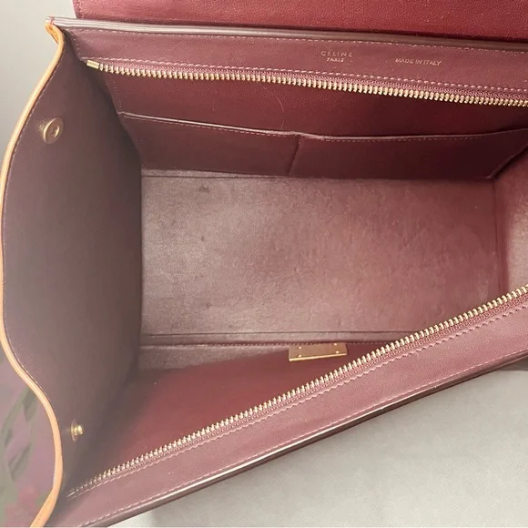 🧡 Celine Spring Luxury Trapeze Tricolor Leather Handbag - Picture 5 of 16
